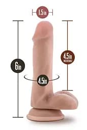 Фалоімітатор Dr. Skin+ Posable Shaft 6 Inch 15.2 см тілесний - мініатюра 5