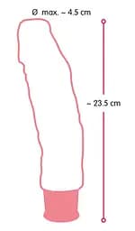 Реалістичний вібратор Nature Skin Big Vibe тілесний - мініатюра 9