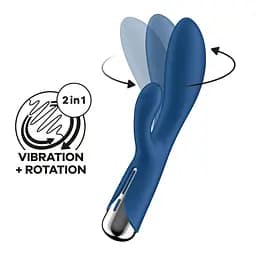 Вібратор-кролик з ротацією Satisfyer Spinning Rabbit 1 Blue Satisfyer IG048734; SX0562 99385 - мініатюра 2
