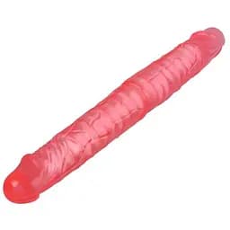 Двухсторонний фаллоимитатор Baile Double Dong 36 см красный