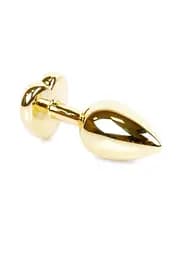 Анальна пробка - Jewellery Gold Heart Plug Light Pink - мініатюра 5