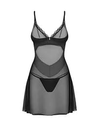 Сексуальний комплект білизни Obsessive Stelisa S/M (чорний) - мініатюра 2
