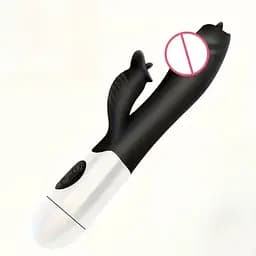 Жіночий вібратор для клітора зі стимулятором клітора чорний