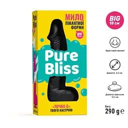 Крафтове мило-член із присоскою Pure Bliss Big Black - мініатюра 6