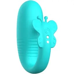 Вібратор для пар Pretty Love Remi 9.6 см бірюзовий
