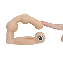 Насадка для подвійного проникнення Lovetoy The Ultra Soft Double Bead 15.2 см тілесний - мініатюра 4