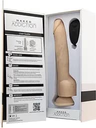 Реалістичний вібратор з пульсацією ADDICTION - Naked - 9 Thrusting Dildo with Remote - Vanilla ADDICTION SO5588 92293 - мініатюра 2