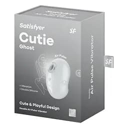 Вакуумний стимулятор клітора з вібрацією Satisfyer Cutie Ghost білий - мініатюра 5