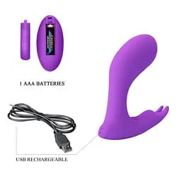 Вібростимулятор PRETTY LOVE Idabelle Purple, 12 функцій вібрації, 12 налаштувань імпульсних хвиль, бездротовий PRETTY LOVE BI-300052W 98567 - мініатюра 8