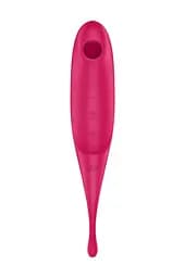 Вакуумний стимулятор клітора з вібрацією Satisfyer Twirling Pro червоний - мініатюра 2
