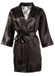 Пеньюар Cottelli Collection Lingerie Lace Kimono L/XL чорний - мініатюра 3