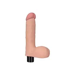 Реалістичний вібратор Real Softee Vibrator With Balls тілесний - мініатюра 6