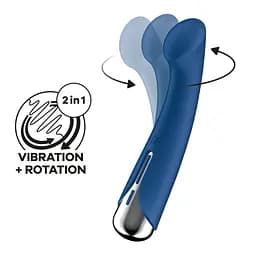 Вібратор з ротацією Satisfyer Spinning G-Spot 1 Blue Satisfyer SX0556 99345 - мініатюра 2
