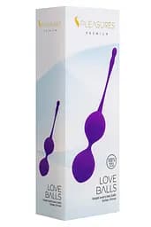 Вагінальні кульки Pleasures Premium Love Balls 17,3 см (фіолетовий) - мініатюра 5
