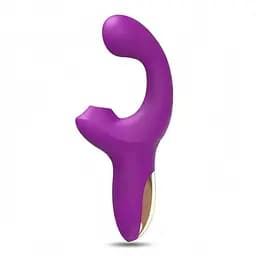 Многофункциональный вибратор LIVMAN 2 в 1 для стимуляции клитора и точки G 21,3 см. Фиолетовый K0851-2