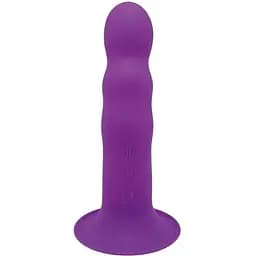 Ділдо з вібрацією Adrien Lastic Hitsens 3 Purple, відмінно для страпону, діаметр 4 см, довжина 18,2 см