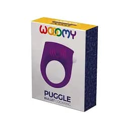 Ерекційне віброкільце Wooomy Puggle 1 віброрежим діаметр 3-4,4 см - мініатюра 3
