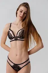 Комплект жіночий 30005 75B Чорно-пудровий (2000990502056A)