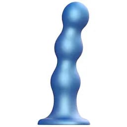 Насадка для страпону Strap-On-Me Dildo Plug Balls Blue Metallic XL