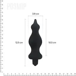 Анальна пробка з вібрацією Adrien Lastic Bullet Amuse Black діаметр 3.9 см - мініатюра 2