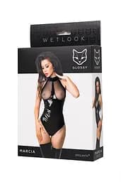 Боді Glossy Marcia Wetlook M (чорний) - мініатюра 6