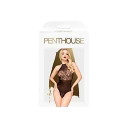 Боді Penthouse Blooming Era Black імітація гіпюрового страплесу відкриті плечі XL - мініатюра 3