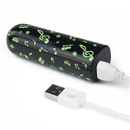 Вібропуля Rechargeable Glow-in-the-dark Music Massager - мініатюра 4