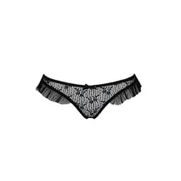 Трусики з воланами DONIA THONG black - Passion Exclusive S/M - мініатюра 5