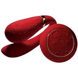 Смарт-вибратор для пар Zalo Fanfan set Bright Red пульт ДУ