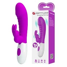 Вібратор-кролик Pretty Love Naughty Bunny, 19.8 см (фуксія) - мініатюра 10