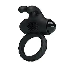 Ерекційне кільце Pretty Love Eudora Penis Ring 2.4 см чорний - мініатюра 8
