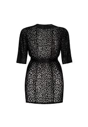 Пеньюар Obsessive Jagueria 6XL/7XL чорний - мініатюра 6