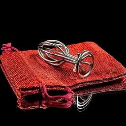 Пробка анальна фігурна ребриста сталева SexyFire M 3,1 см металік - мініатюра 2