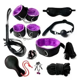 БДСМ набор из 10 предметов (3) Фиолетовый K0041-3