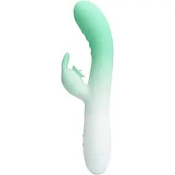Вибратор-кролик Pretty Love Cerberus 20.6 см мятный