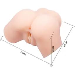 Мастурбатор з подвійною вібрацією і двома входами Crazy Bull-Samantha Dual Vagina and Anal, BM - 00900T71ZK, Телесный - мініатюра 10