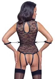 Боді Cottelli Collection Bondage Garter S чорний - мініатюра 4