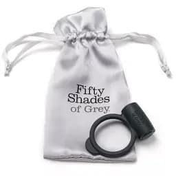 Ерекційне кільце з вібрацією Fifty Shades of Grey 5 см чорний - мініатюра 3