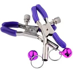 Зажимы для сосков с колокольчиком качественная игрушка Фиолетовый K0217-1