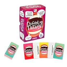 Карточная игра Глубокие вопросы Strateg 30578 фишки голосования 49 штук