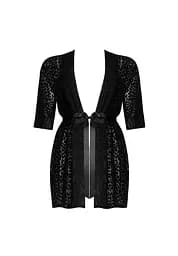 Пеньюар Obsessive Jagueria 6XL/7XL чорний - мініатюра 5