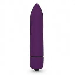 Мини вибропуля для женщин с 10 режимами вибрации 9,3 см фиолетовая