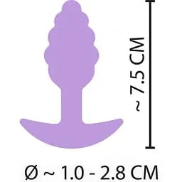 Анальна пробка Cuties Plugs Purple - мініатюра 7