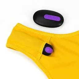 Трусики Lovetoy Ingen Bitch Vibrating Panties XS/S жовтий - мініатюра 8