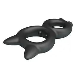 Ерекційне кільце Crazy Bull Super Soft Silicone Toran, чорне PRETTY LOVE BI-210365 103644 - мініатюра 6