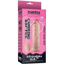 Фаллоимитатор с эякуляцией LoveToy Soft Ejaculation 21.6 см телесный