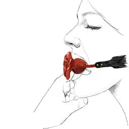 Кляп Zalo Upko Doll Rose Ball Gag 54 см червоний - мініатюра 3