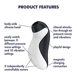 Вакуумний стимулятор клітора Satisfyer Orca, 9 см (мульті) - мініатюра 2