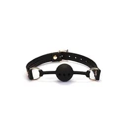 Кляп Liebe Seele Organosilicon Ball Gag 4.3 см чорний - мініатюра 6