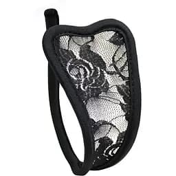 Стрінги-невидимки жіночі без лямок чорні S M